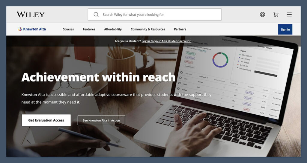 Knewton Alta Homepage